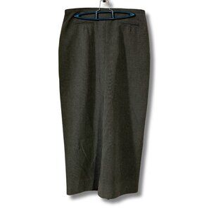 PARISCOPE Vintage dark grey long pencil skirt ~ SMALL MEDIUM corporate goth